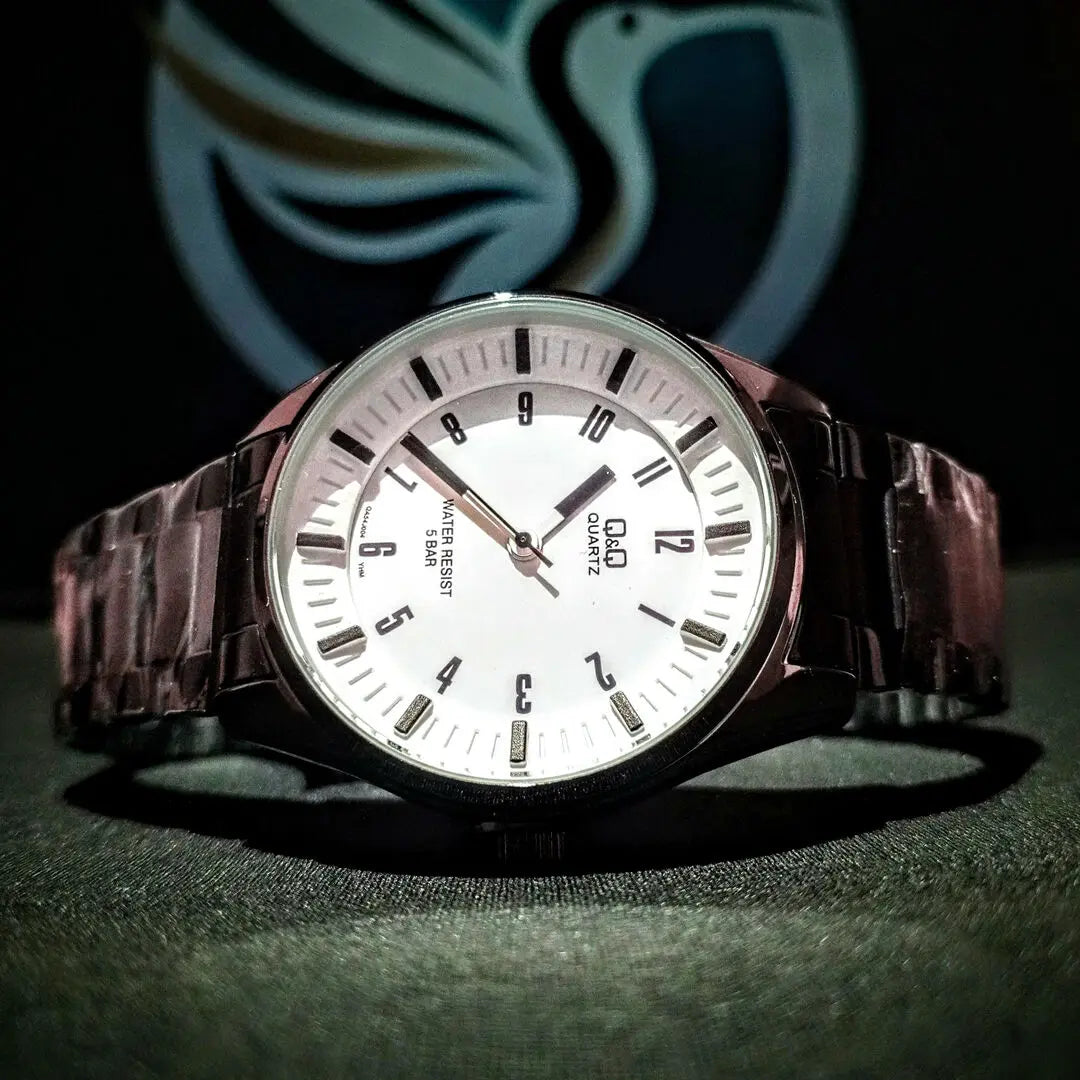 Reloj QyQ Caballero Acero inoxidable Negro y blanco Ref. QA54J004 - Emma Home Store