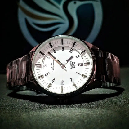 Reloj QyQ Caballero Acero inoxidable Negro y blanco Ref. QA54J004 - Emma Home Store