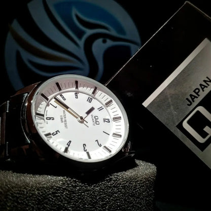 Reloj QyQ Caballero Acero inoxidable Negro y blanco Ref. QA54J004 - Emma Home Store